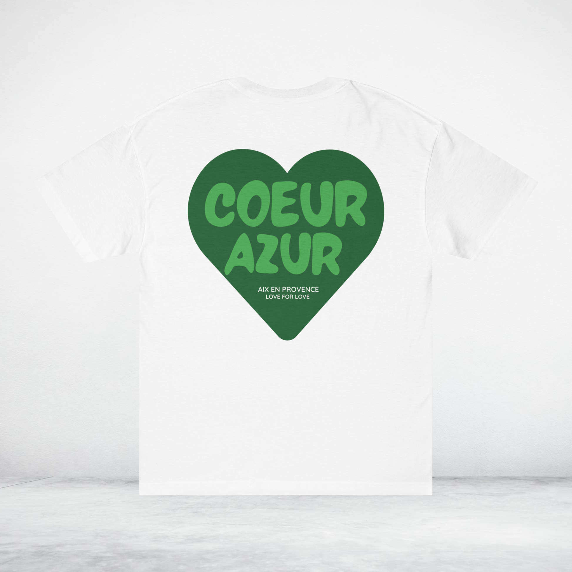 T-Shirt Coeur Azur Logo Vert