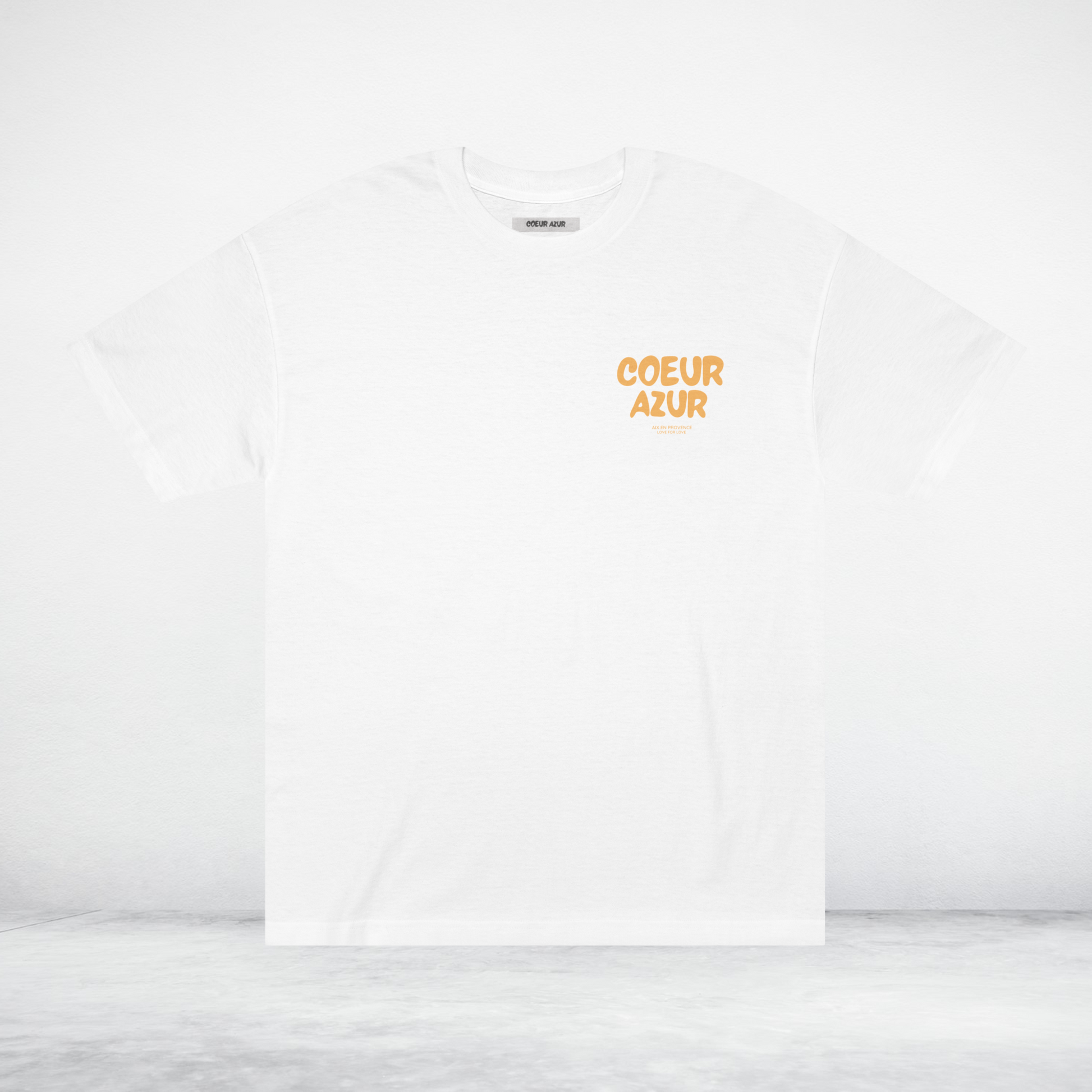 T-Shirt Coeur Azur Logo Jaune