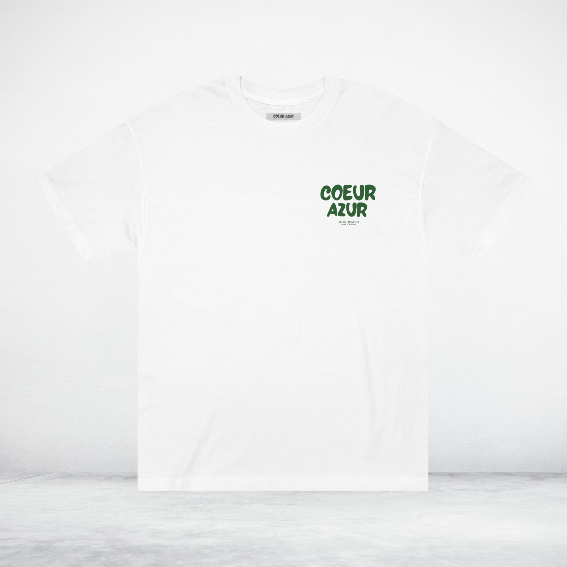 T-Shirt Coeur Azur Logo Vert