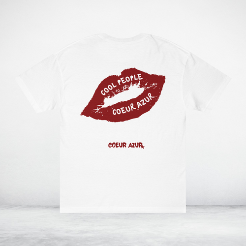T-Shirt Coeur Azur "BISOU"