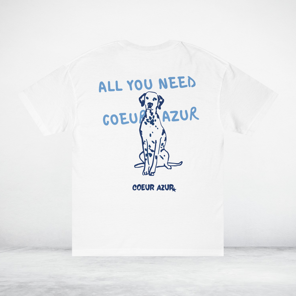 T-Shirt Coeur Azur "DALMATIEN"