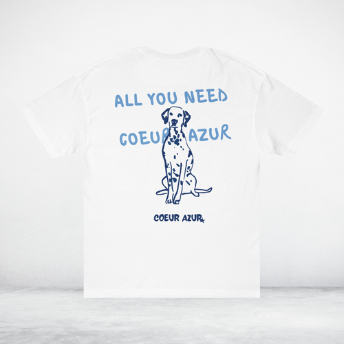 T-Shirt Coeur Azur "DALMATIEN"