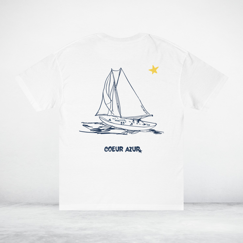 T-Shirt Coeur Azur "LA VOILE"